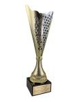 Large Custom Trophy Cup 14” Tall - Customized Engraved Gold & Silver Award for Soccer, Golf, Basketball, Baseball, Pickleball, Cornhole, MVP or First Place - Football Trophy with Personalized Plate