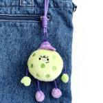 RORLAND Pickleball Funny Gift for Women or Men | Pickleball Plush Tote Bag Charm or Keychain | Ideal Gift for Pickle ball Lover, Partner or Teammates