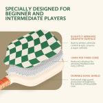 Dinkly Pickleball Paddles Set of 4 - USAPA Approved Graphite/Fiberglass Pickleball Racket, 4 Pickleball Rackets, 4 Balls and 1 Portable Carry Bag, Pickle Ball Set for Men Women, Wave Check