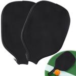 WAQYGZO 2 PCS Pickleball Paddle Covers Black Neoprene Paddle Cover Universal 8.26 x 11.8Inch Zippered Universal Racket Sleeve Paddle Storage Bag Fits USAPA Standard Pickleball Racquets