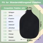 WAQYGZO 2 PCS Pickleball Paddle Covers Black Neoprene Paddle Cover Universal 8.26 x 11.8Inch Zippered Universal Racket Sleeve Paddle Storage Bag Fits USAPA Standard Pickleball Racquets