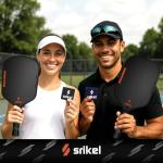 Srikel Pickleball – Paddle Cleaner Eraser with Carrying Storage Case, Premium Carbon Fiber Pickle Ball Racket Cleaner, Fast & Easy Rubber Eraser Removes Ball Residue, Dirt & Scratches, Black