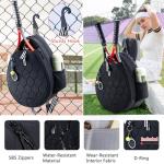 VIGEGARI Quilted Tennis Bag for Women – Tennis Backpack & Crossbody Sling | Holds 2 Rackets or 3 Pickleball Paddles | Lightweight Badminton Racket Bag, Tennis Tote & Sports Backpack