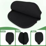 WAQYGZO 2 PCS Pickleball Paddle Covers Black Neoprene Paddle Cover Universal 8.26 x 11.8Inch Zippered Universal Racket Sleeve Paddle Storage Bag Fits USAPA Standard Pickleball Racquets