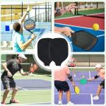 WAQYGZO 2 PCS Pickleball Paddle Covers Black Neoprene Paddle Cover Universal 8.26 x 11.8Inch Zippered Universal Racket Sleeve Paddle Storage Bag Fits USAPA Standard Pickleball Racquets