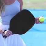 WAQYGZO 2 PCS Pickleball Paddle Covers Black Neoprene Paddle Cover Universal 8.26 x 11.8Inch Zippered Universal Racket Sleeve Paddle Storage Bag Fits USAPA Standard Pickleball Racquets