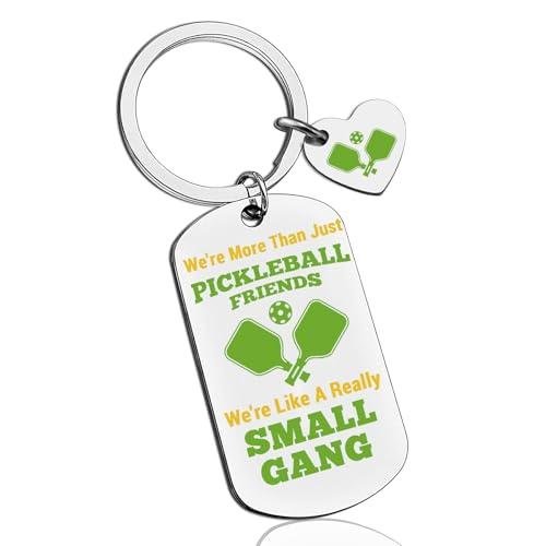 Pickleball Keychain Pickle Gifts for Women Men Pickleball Lovers Coaches Friends Pickle Ball Keychain for Sports Backpack Accessories Bag Charms Friendship Gift for Christmas Day Birthday Graduation
