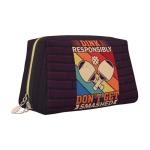 FAIOJA Dink Responsibly Don't Get Smashed Pickleball PVC Leather Clutch Zipper Makeup Bag For Women (Large) Portable Toiletry Bag With Divided Pockets Travel Storage Pouch