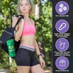 Sunnymove 3 Pcs Pickleball Ball Holder Portable Pickleball Bags Funny Tennis Storage Bags with Hook for Hanging Neoprene Pickle Ball Accessories Gifts for Men Women