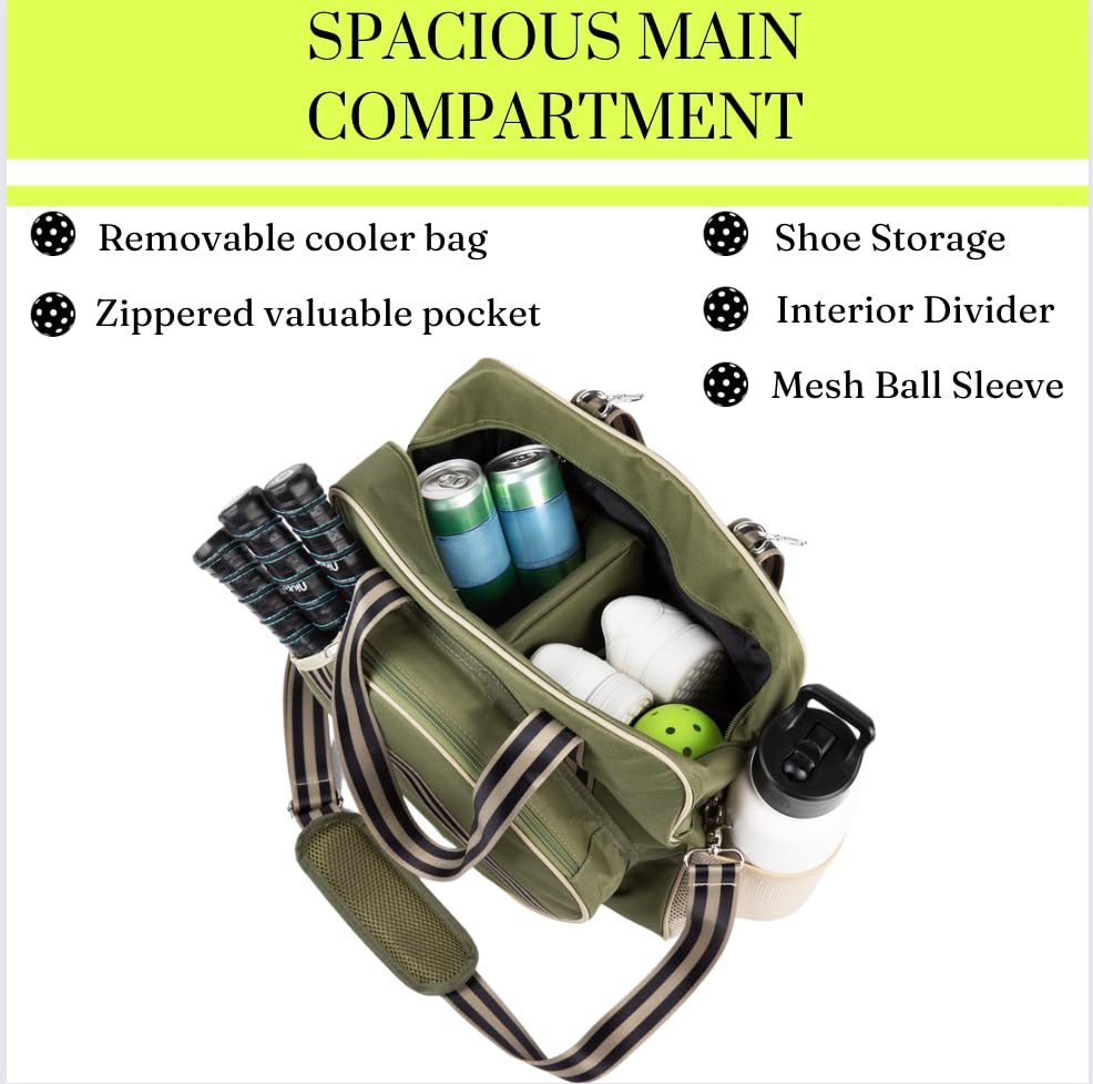 Golden Co. Olive Green Pickleball Bag by Stay