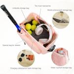 CCGTIOR 2-in-1 Tennis Tote Bag & Tennis Racket Backpack – Extra-Large Quilted Pickleball Racquet Bags, Water-Resistant & Lightweight for Men & Women (Pink)