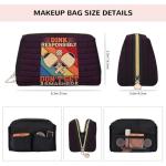 FAIOJA Dink Responsibly Don't Get Smashed Pickleball PVC Leather Clutch Zipper Makeup Bag For Women (Large) Portable Toiletry Bag With Divided Pockets Travel Storage Pouch