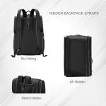 TILDOSAC Versatile Pickleball Backpack For Sport, Large Paddles Duffle Bag With Shoes Compartment For Travel (Deep Black)