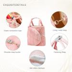 CCGTIOR 2-in-1 Tennis Tote Bag & Tennis Racket Backpack – Extra-Large Quilted Pickleball Racquet Bags, Water-Resistant & Lightweight for Men & Women (Pink)