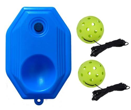 MINI ZOZI Pickleball Trainer Self Practice Training Aids Match Buddy Equipment with High Elastic Strings Launcher Rebounder Machine 2 TPR Balls Accessories for Pickle Ball Lovers Gifts