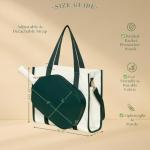 Mini Momo Durable Pickleball Tote Bag with Large Capacity & Adjustable Crossbody Strap (Mint)