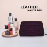 FAIOJA Dink Responsibly Don't Get Smashed Pickleball PVC Leather Clutch Zipper Makeup Bag For Women (Large) Portable Toiletry Bag With Divided Pockets Travel Storage Pouch