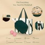 Mini Momo Durable Pickleball Tote Bag with Large Capacity & Adjustable Crossbody Strap (Mint)