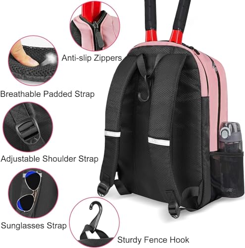 Ytonet Pickleball Bag: Backpack for 2 Paddles & Gear