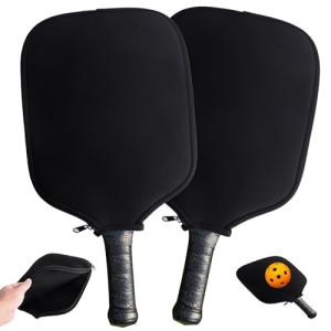 zxbaers Pickleball Paddle Cover, 8.8 x 12in Universal Pickleball Racket Sleeve Neoprene Pickleball Paddle Storage Bag Fit for Most USAPA Standard Pickleball Paddle Accessories(2 Pack)