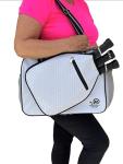 Pickleball - "Empowered" - Designer Women's Premium Side-Pocket Duffle Bag | Made Exclusively For Pickleball! | Includes a "Fitted" Paddle Case Designed To Store And Protect Your Paddles.