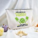 Yoxiumi Pickleball Gifts for Women Pickleball Makeup Bag for Coach Team Player Friends Pickle Ball Gifts Pickle Ball Bags Cool Cosmetic Pouch Snacks Pouch Travel Toiletry Bags Sports Accessories