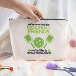 Yoxiumi Pickleball Gifts for Women Pickleball Makeup Bag for Coach Team Player Friends Pickle Ball Gifts Pickle Ball Bags Cool Cosmetic Pouch Snacks Pouch Travel Toiletry Bags Sports Accessories