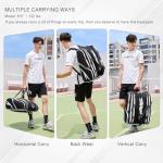 TILDOSAC Versatile Pickleball Backpack For Sport, Large Paddles Duffle Bag With Shoes Compartment For Travel White