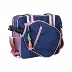 Fresh Pickle Lola Pickleball Tote Bag for Women - Designer Pickleball Bag with Paddle Storage, Zip Pockets & Shoulder Strap, Chic, Durable, Water-Resistant Pickle Ball Bags, Navy/Pink