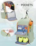 sportsnew Pickleball Bag Large Sports Pickleball Backpack with Shoe Compartment for Men Women, Mint Green Patent Pending