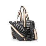 Babs + Birdie The Bennett Pickleball Puffer Duffel Sport Bag – Lightweight Pickleball Bag for Men & Women with Paddle Compartment and Large Storage (Black)