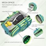 TILDOSAC Versatile Pickleball Backpack For Sport, Large Paddles Duffle Bag With Shoes Compartment For Travel Green