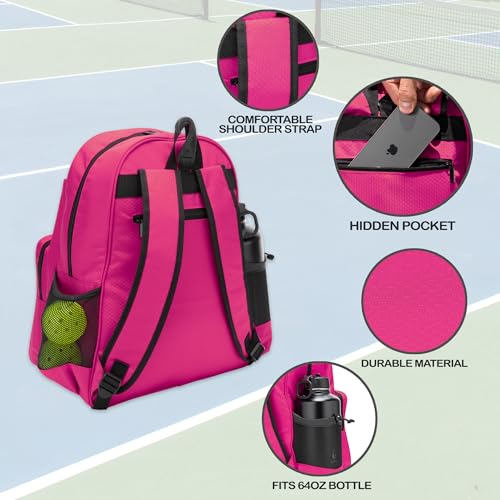 Stylish 2-In-1 Pickleball Bag with Cooler (Pink)