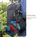 Neoprene Pickleball Paddle Cover with Inner Pockets and Handle Strap - Racket Sleeve with Ball Holder Organizer Bag (Red Art Print)