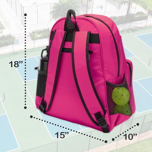 Stylish 2-In-1 Pickleball Bag with Cooler (Pink)