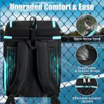 ESCRODOI Pickleball Bag with Shoe Compartment & Cooler, Large Pickleball Sport Backpack with Wet Dry Pocket for Men&Women, Multi-Pocket Gym Bags for Sports&Work with Laptop Compartment, Black