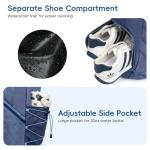 Pickleball Tote Bag for Women with Fence Hook, Quilted Pickleball Bag Holds 3-4 Paddles with Shoe Compartment & Wet Pocket