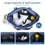 Pickleball Tote Bag for Women with Fence Hook, Quilted Pickleball Bag Holds 3-4 Paddles with Shoe Compartment & Wet Pocket