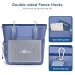 Pickleball Tote Bag for Women with Fence Hook, Quilted Pickleball Bag Holds 3-4 Paddles with Shoe Compartment & Wet Pocket