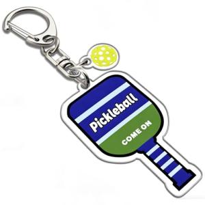 WXCATIM Pickleball Keychain Backpack Accessories Pickleball Gifts for Women Men Acrylic Charm Keychain Bag Charms Funny Sports Gifts for Dad Son Friends