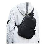 SEAFEW Large Black Sling Bag for Men and Women - Sport Crossbody Backpack for Pickleball, Tennis, Racketball