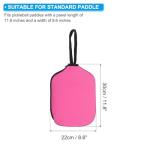 PATIKIL Pickleball Paddle Cover Universal 11.8x8.6 Inch, Neoprene Pickleball Racket Sleeve Paddle Storage Bag with Carrying Strap for Pickleball Paddles,Dark Pink