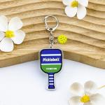 WXCATIM Pickleball Keychain Backpack Accessories Pickleball Gifts for Women Men Acrylic Charm Keychain Bag Charms Funny Sports Gifts for Dad Son Friends