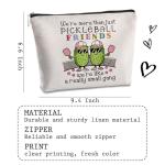 SYIJIMSJKT Pickleball Gifts for Women Makeup Bag Pickleball Accessories Travel Toiletry Zipper Pouch Unique Birthday Christmas Gifts for Pickleballsl Lovers Sister Friends