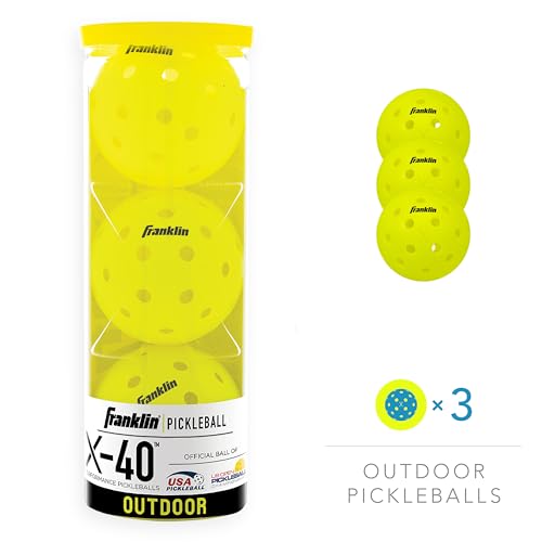 Franklin Sports X-40 Outdoor Pickleball Balls - 3 Pack