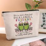 SYIJIMSJKT Pickleball Gifts for Women Makeup Bag Pickleball Accessories Travel Toiletry Zipper Pouch Unique Birthday Christmas Gifts for Pickleballsl Lovers Sister Friends