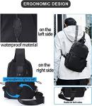 SEAFEW Large Black Sling Bag for Men and Women - Sport Crossbody Backpack for Pickleball, Tennis, Racketball