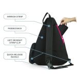 Mangrove Pickleball Bag for Women, Pickleball Backpack Adjustable Sling Bag with Fence Hook, Upgraded Capacity, Safety Pocket, Water Bottle Holder - 2026 Design Pickle Ball Paddle Bags (Pink)