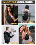 SEAFEW Large Black Sling Bag for Men and Women - Sport Crossbody Backpack for Pickleball, Tennis, Racketball