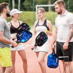 MTEN Pickleball Paddles, USAPA Approved Pickleball Paddles Set of 4, Fiberglass Surface Pickleball Set, 4Pickleball Rackets, 4 Pickleball Balls, 4 GripTapes & Carry Bag for Men Women